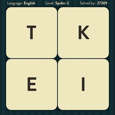 WORD BRAIN SPIDER ANSWERS LEVEL 2