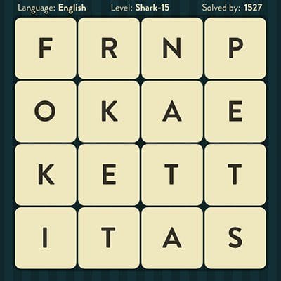 WORD BRAIN SHARK ANSWERS LEVEL 15