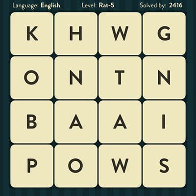 WORD BRAIN RAT ANSWERS LEVEL 5