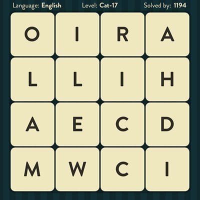 WORD BRAIN CAT ANSWERS LEVEL 17