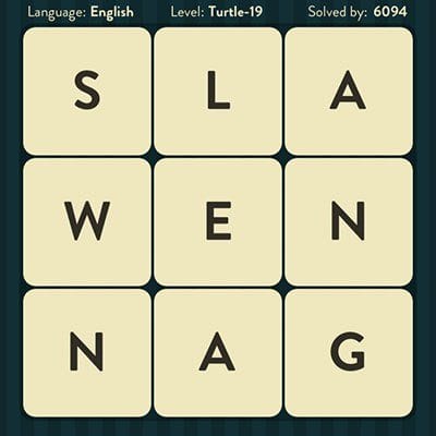 WORD BRAIN TURTLE ANSWERS LEVEL 19