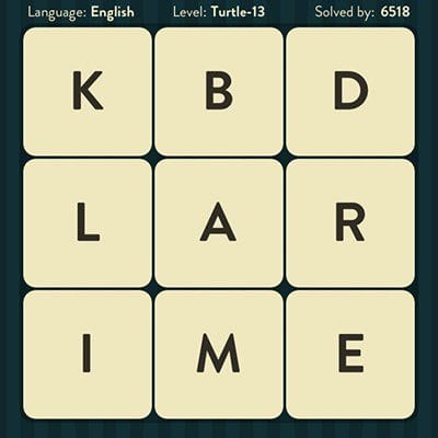 WORD BRAIN TURTLE ANSWERS LEVEL 13
