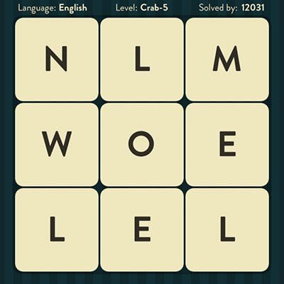 WORD BRAIN CRAB ANSWERS LEVEL 5