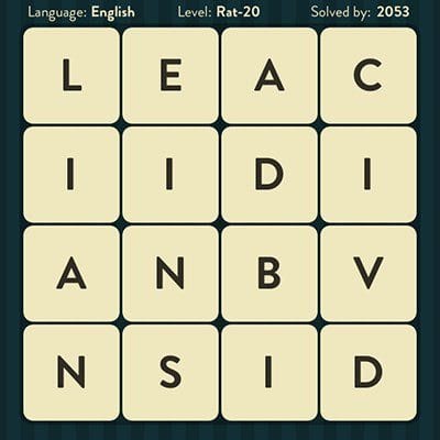 WORD BRAIN RAT ANSWERS LEVEL 20