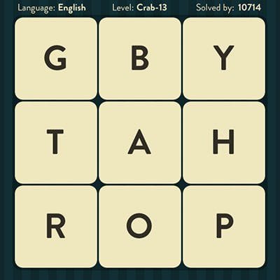 WORD BRAIN CRAB ANSWERS LEVEL 13