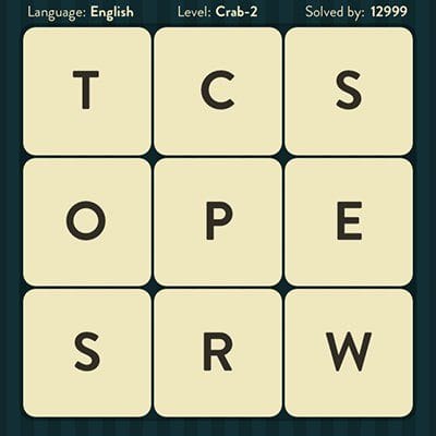 WORD BRAIN CRAB ANSWERS LEVEL 2