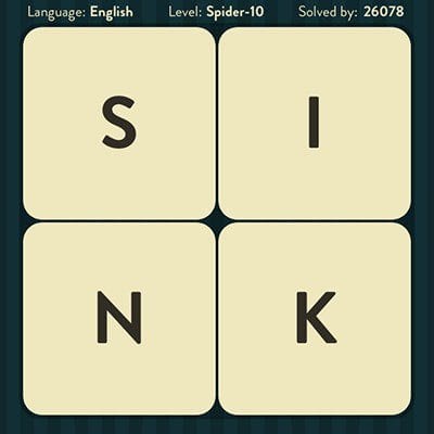 WORD BRAIN SPIDER ANSWERS LEVEL 10