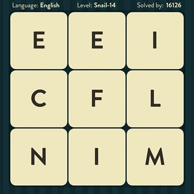 WORD BRAIN SNAIL ANSWERS LEVEL 14