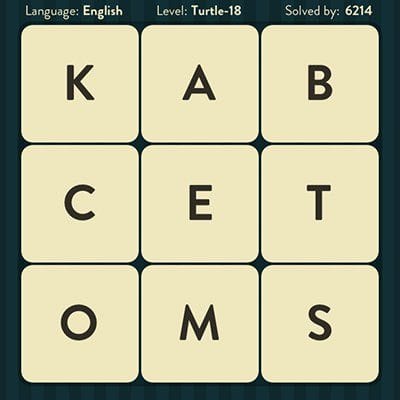 WORD BRAIN TURTLE ANSWERS LEVEL 18
