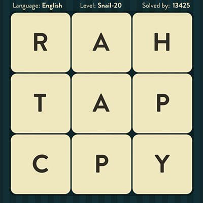 WORD BRAIN SNAIL ANSWERS LEVEL 20