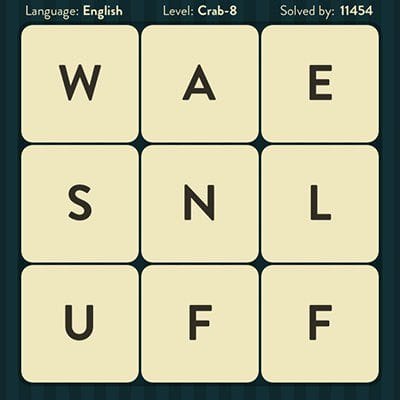 WORD BRAIN CRAB ANSWERS LEVEL 8