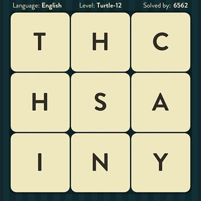 WORD BRAIN TURTLE ANSWERS LEVEL 12