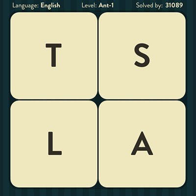 WORD BRAIN ANT ANSWERS LEVEL 1