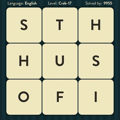 WORD BRAIN CRAB ANSWERS LEVEL 17