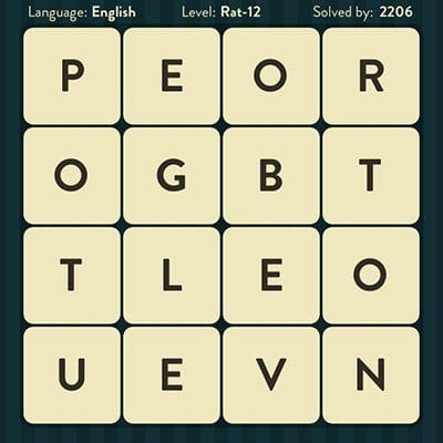 WORD BRAIN RAT ANSWERS LEVEL 12