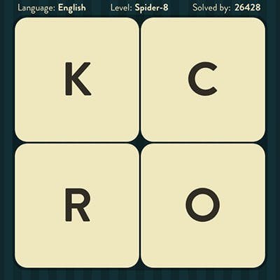 WORD BRAIN SPIDER ANSWERS LEVEL 8