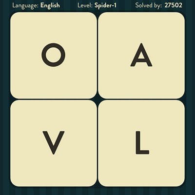 WORD BRAIN SPIDER ANSWERS LEVEL 1