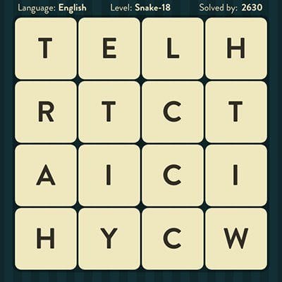 WORD BRAIN SNAKE ANSWERS LEVEL 18