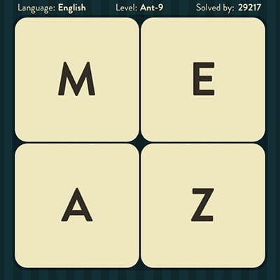 WORD BRAIN ANT ANSWERS LEVEL 9