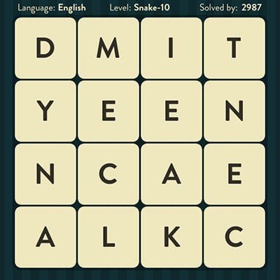 WORD BRAIN SNAKE ANSWERS LEVEL 10