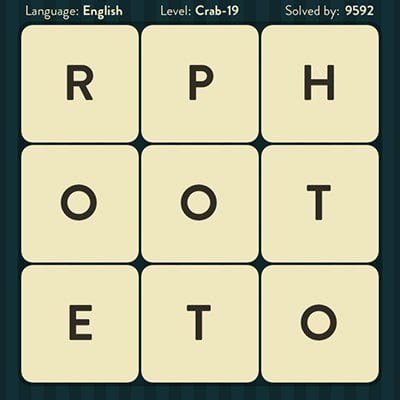 WORD BRAIN CRAB ANSWERS LEVEL 19