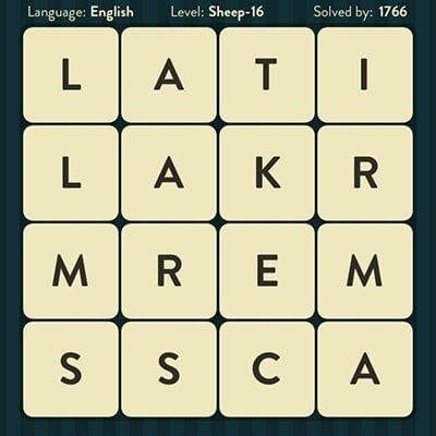 WORD BRAIN SHEEP ANSWERS LEVEL 16