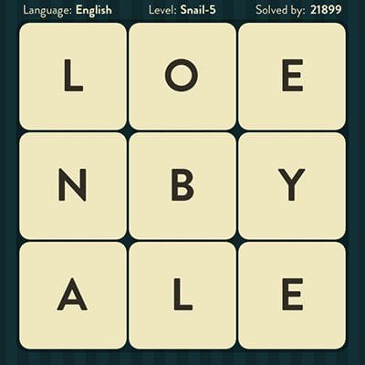 WORD BRAIN SNAIL ANSWERS LEVEL 5