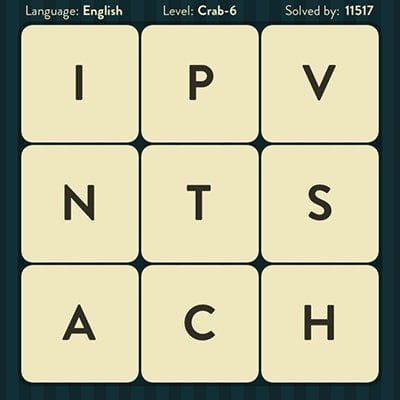 WORD BRAIN CRAB ANSWERS LEVEL 6