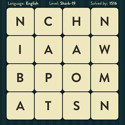 WORD BRAIN SHARK ANSWERS LEVEL 19