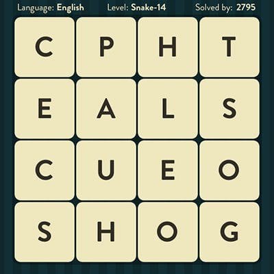 WORD BRAIN SNAKE ANSWERS LEVEL 14