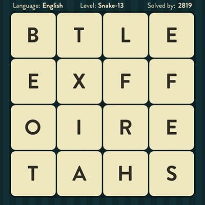 WORD BRAIN SNAKE ANSWERS LEVEL 13