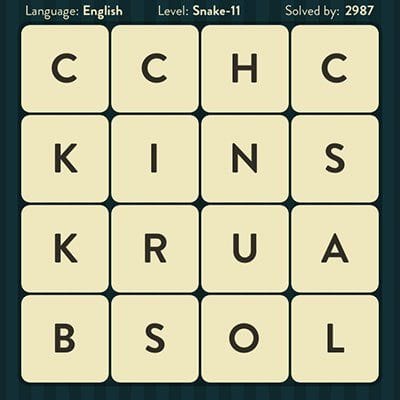 WORD BRAIN SNAKE ANSWERS LEVEL 11