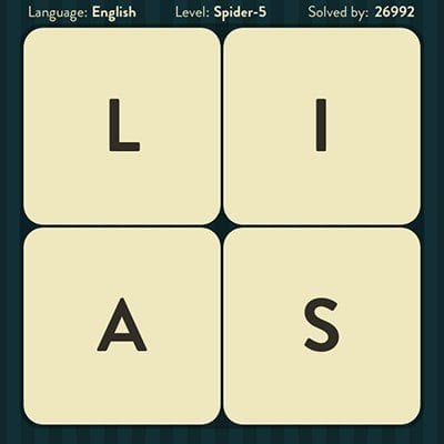 WORD BRAIN SPIDER ANSWERS LEVEL 5