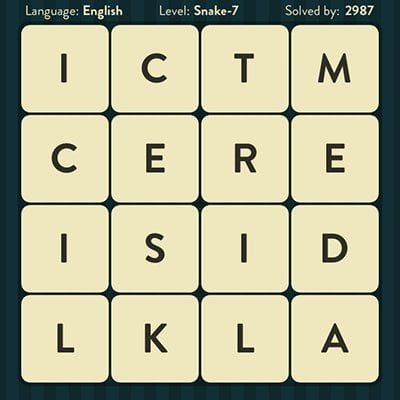 WORD BRAIN SNAKE ANSWERS LEVEL 7