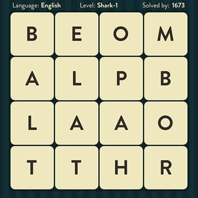 WORD BRAIN SHARK ANSWERS LEVEL 1