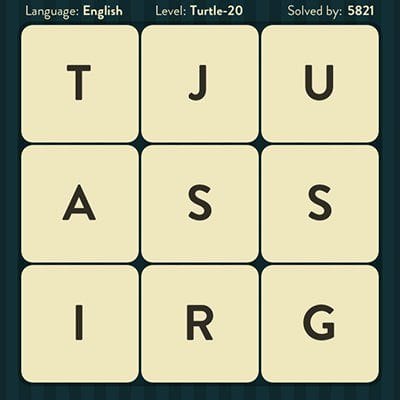 WORD BRAIN TURTLE ANSWERS LEVEL 20