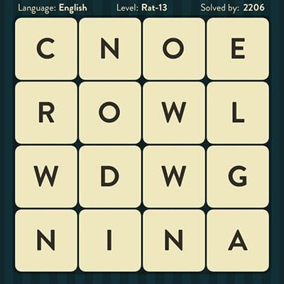 WORD BRAIN RAT ANSWERS LEVEL 13