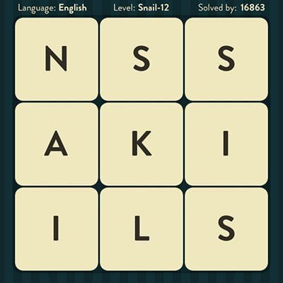 WORD BRAIN SNAIL ANSWERS LEVEL 12