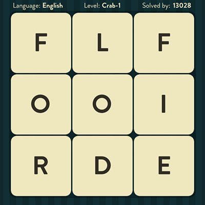 WORD BRAIN CRAB ANSWERS LEVEL 1