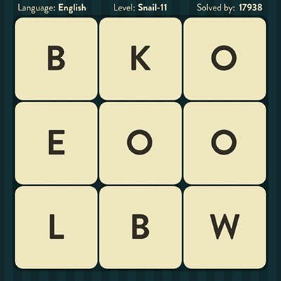 WORD BRAIN SNAIL ANSWERS LEVEL 11