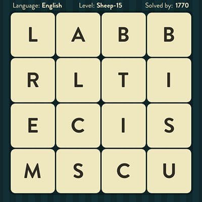 WORD BRAIN SHEEP ANSWERS LEVEL 15