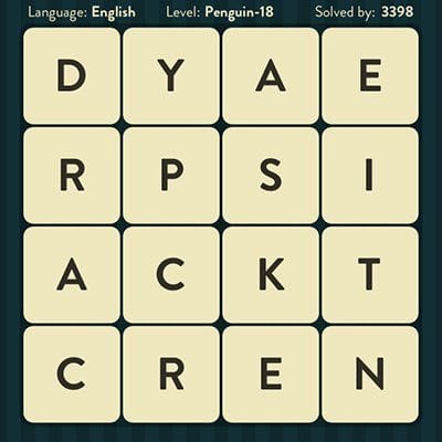 WORD BRAIN PENGUIN ANSWERS LEVEL 18