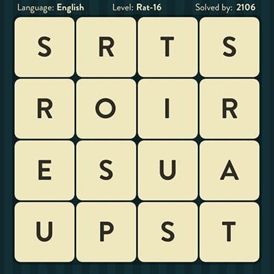 WORD BRAIN RAT ANSWERS LEVEL 16