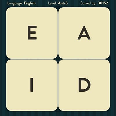 WORD BRAIN ANT ANSWERS LEVEL 5