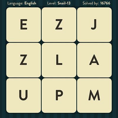 WORD BRAIN SNAIL ANSWERS LEVEL 13