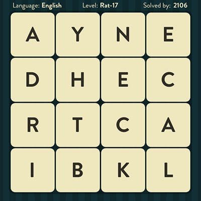 WORD BRAIN RAT ANSWERS LEVEL 17