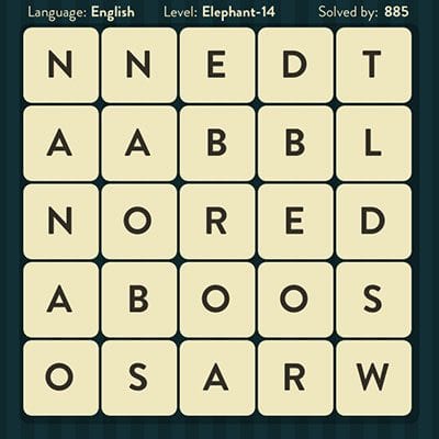 Word Brain Elephant Level 14 