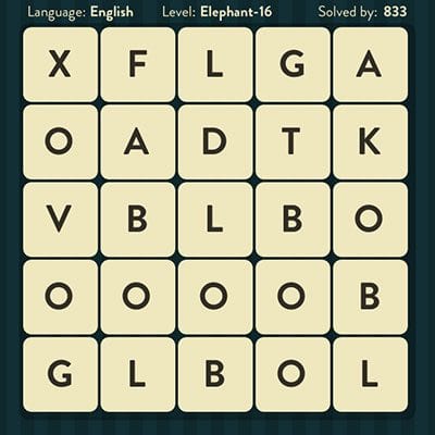 Word Brain Elephant Level 16