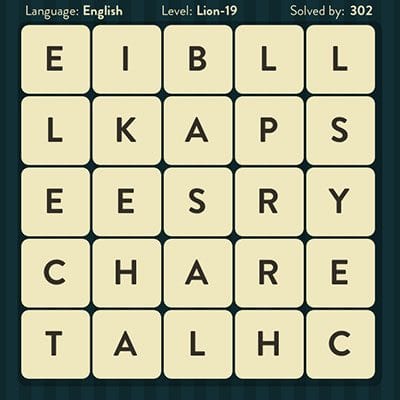 Word Brain Lion Answers Level 19