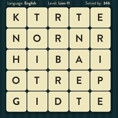 Word Brain Lion Answers Level 11